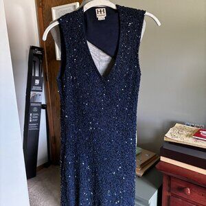 Sequin mini open back dress